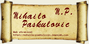 Mihailo Paskulović vizit kartica